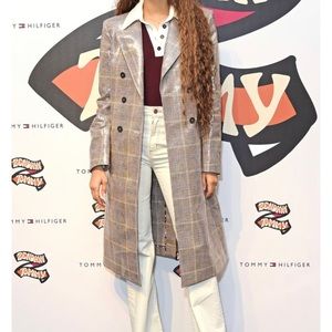 Zendaya x Tommy vinyl coat